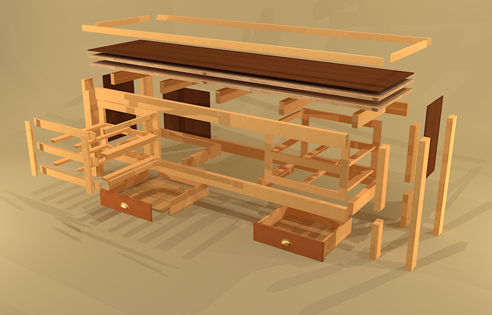 simple but sturdy workbench constructed using 2x4 lumber. The drawers 