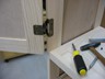 The door is fitted for hinges. The hinge is mortised at a later step.